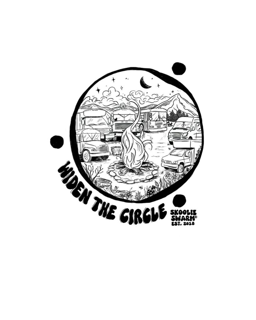 skoolie swarm teeshirt design