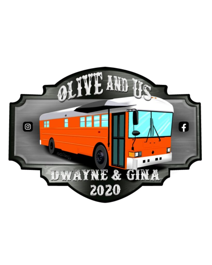 flat nose skoolie illustration